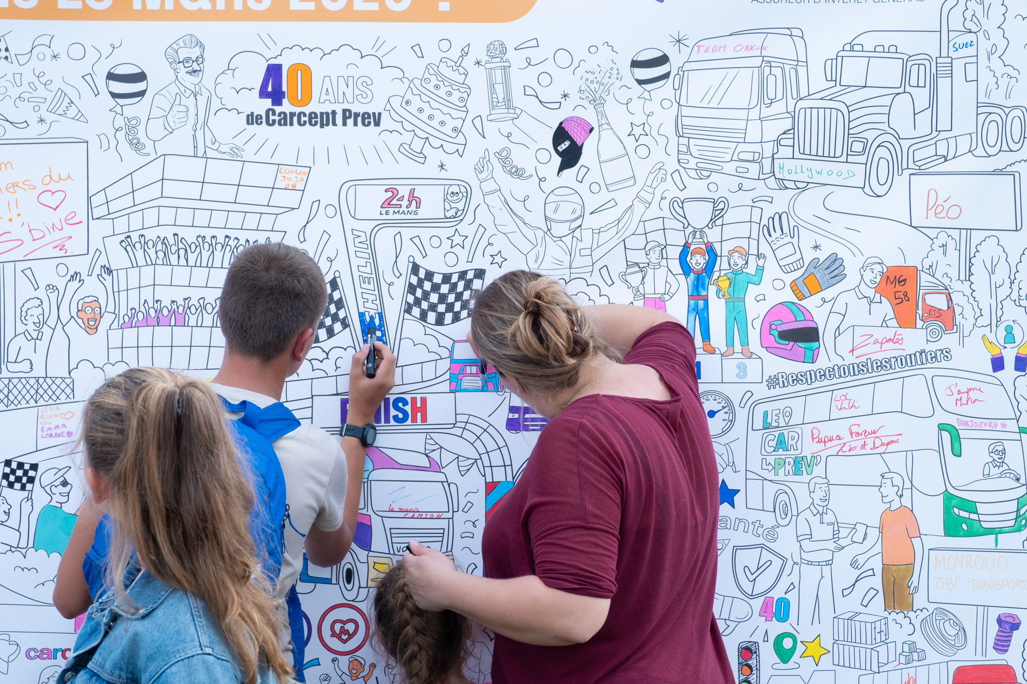 Fresque collaborative sur mesure lors d’un événement sportif